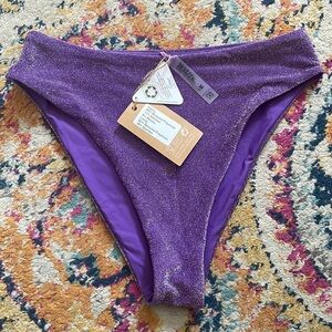 Sparkly purple bathing suit bottoms